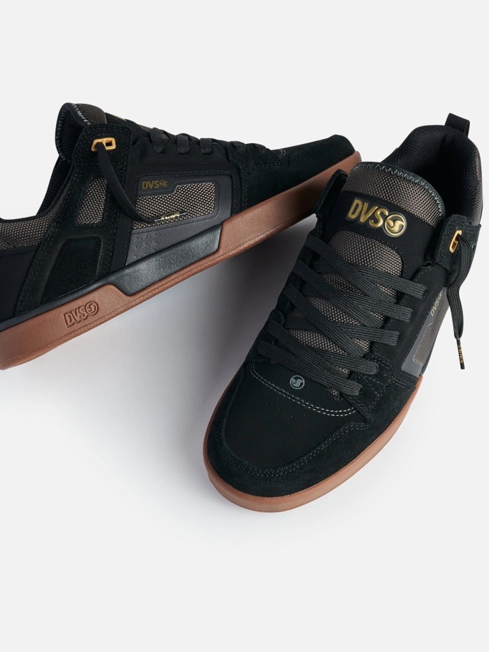 DVS Shoes Comanche LT in Black/Black/Gum, Size 9